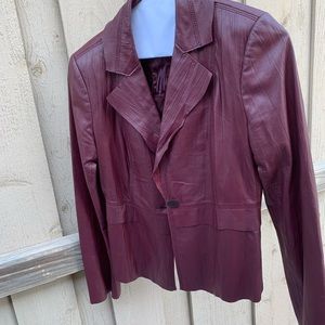 Nice leather burgundy lady’s jacket